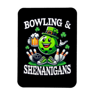 Bowling St. Patrick's Day-kolderij Magneet