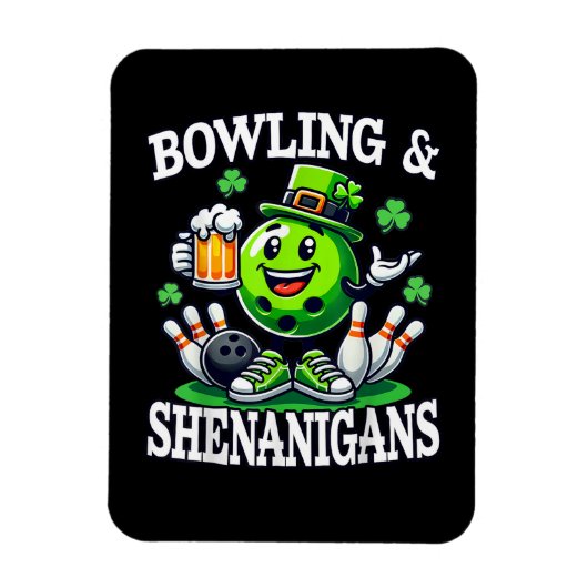 Bowling St. Patrick's Day-kolderij Magneet (Verticaal)