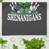 Bowling St. Patrick's Day-kolderij Theedoek (Gevouwen)