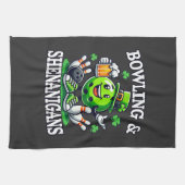 Bowling St. Patrick's Day-kolderij Theedoek (Horizontaal)