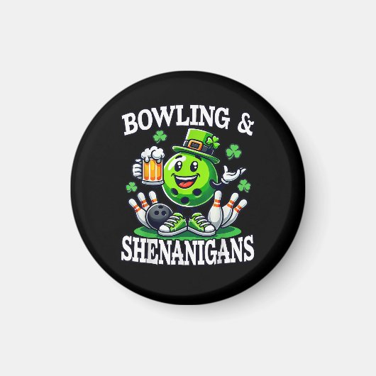 Bowling St. Patrick's Day streken Magneet (Voorkant)