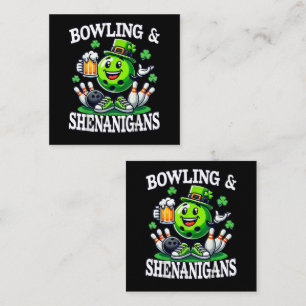 Bowling St. Patrick's Day streken Vierkante Visitekaartje