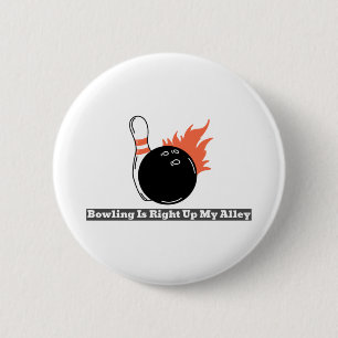 Bowling staat op mijn Alley Ronde Button 5,7 Cm