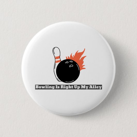 Bowling staat op mijn Alley Ronde Button 5,7 Cm (Voorkant)