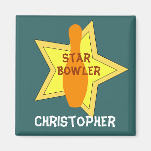 Bowling Star Personalized Magnet