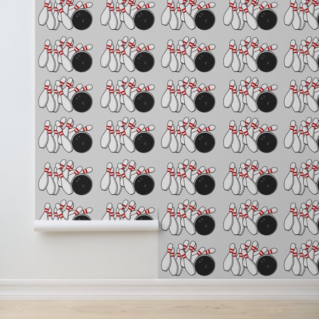 Bowling Strike Behang (Applicatie)
