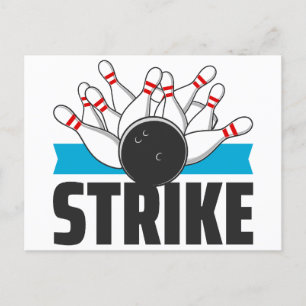 Bowling Strike Briefkaart