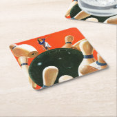 Bowling Strike Kartonnen Onderzetters (Schuin)