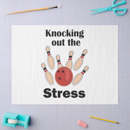 Bowling Strike Knalt Stress Er Uit Bowling Feestje Tissuepapier (Craft)