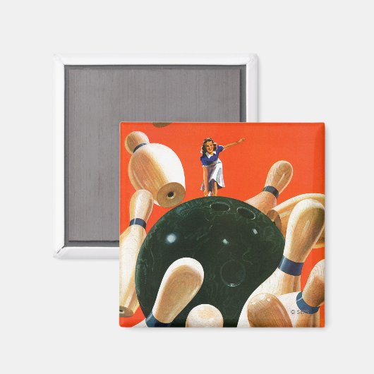 Bowling Strike Magneet (Voorkant / Achterkant)