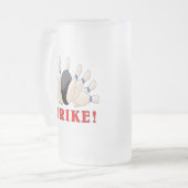 Bowling: Strike. Matglas Bierpul (Voorkant links)