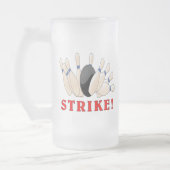 Bowling: Strike. Matglas Bierpul (Links)