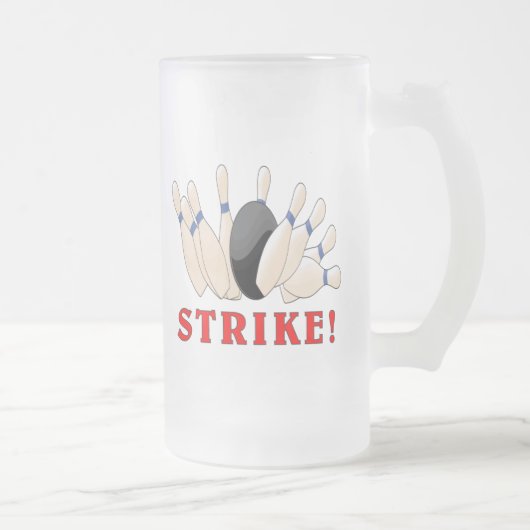 Bowling: Strike. Matglas Bierpul (Rechts)