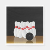 Bowling Strike met tien pins Servet (Voorkant)
