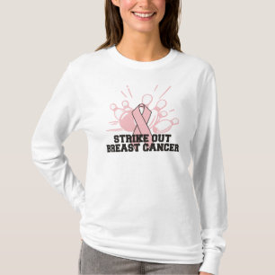 Bowling Strike Out Breast Cancer T-shirt