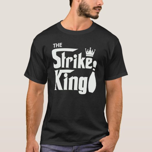 Bowling Strike Parody King Bowler League T-shirt (Voorkant)