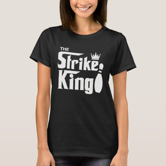 Bowling Strike Parody King Bowler League T-shirt (Voorkant)