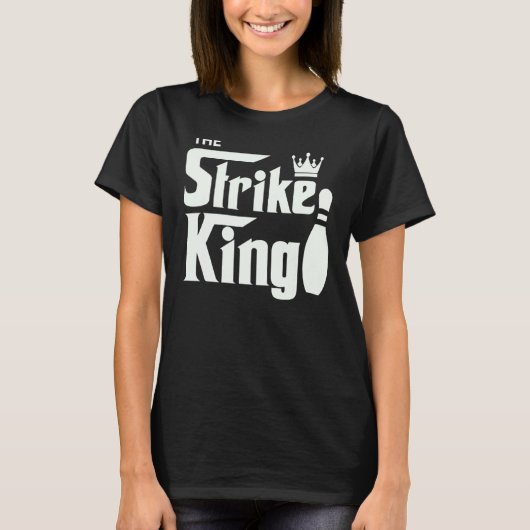 Bowling Strike Parody King Bowler League T-shirt (Voorkant)