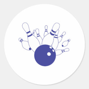 Bowling Strike Ronde Sticker