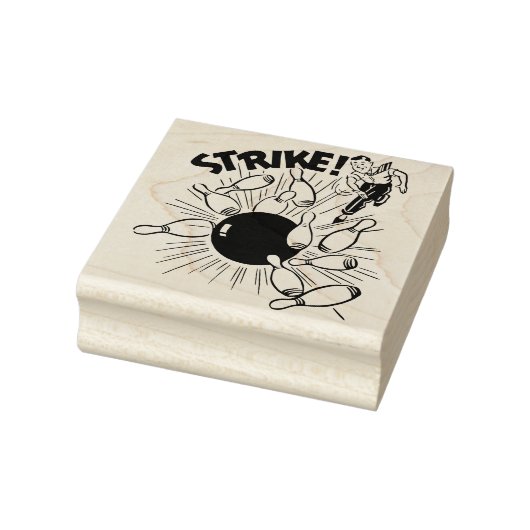 Bowling Strike Rubber Stamp Rubberstempel (Stempel)