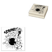 Bowling Strike Rubber Stamp Rubberstempel (Gestempeld)