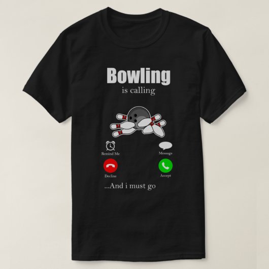 Bowling Strike Skittles Pin Bowling Hall Spare 5 T-shirt (Design voorkant)