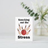 Bowling Strike Slaat Stress Koeweit Bowler Coach Visitekaartje (Staand voorkant)