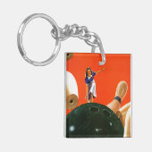 Bowling Strike Sleutelhanger (Voorkant Links)