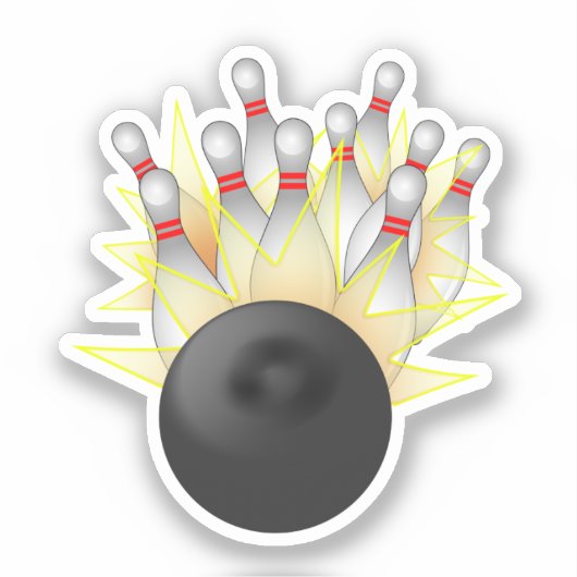 Bowling Strike Sticker (Voorkant)