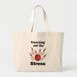 Bowling Strike Stress Uitbanning Bowling Feest Grote Tote Bag