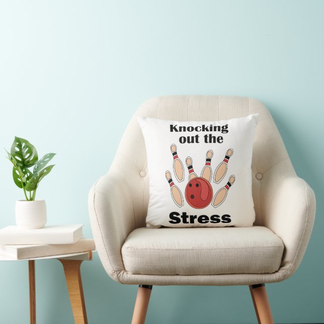Bowling Strike Stress Uitbanning Bowling Feest Kussen (Stoel)
