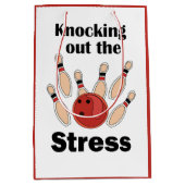 Bowling Strike Stress Veroverende Bowling Feest Medium Cadeauzakje (Voorkant)