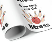 Bowling Strike Stress Wegslaan Bowling Feest Cadeaupapier (Rol Hoek)
