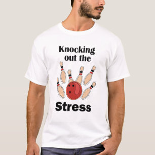 Bowling Strike Stress Wegslaan Bowling Feest T-shirt