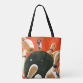 Bowling Strike Tote Bag (Achterkant)