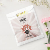 Bowling Strike Up Sommige Fun Birthday Roos Gold M Bedankzakje (Gezegeld)