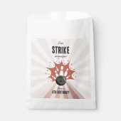 Bowling Strike Up Sommige Fun Birthday Roos Gold M Bedankzakje (Voorkant)
