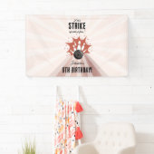 Bowling Strike Up Sommige Fun Birthday Roos Gold M Spandoek (Insitu)