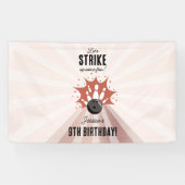 Bowling Strike Up Sommige Fun Birthday Roos Gold M Spandoek (Horizontaal)