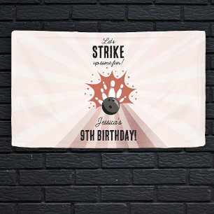 Bowling Strike Up Sommige Fun Birthday Roos Gold M Spandoek