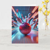Bowling Strike voor Vaderdag Kaart (Gele Bloem)