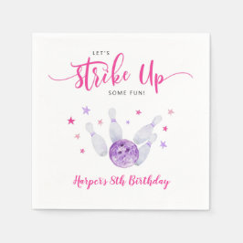 Bowling strike wat vun meisje op zaterdag servet