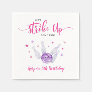 Bowling strike wat vun meisje op zaterdag servet