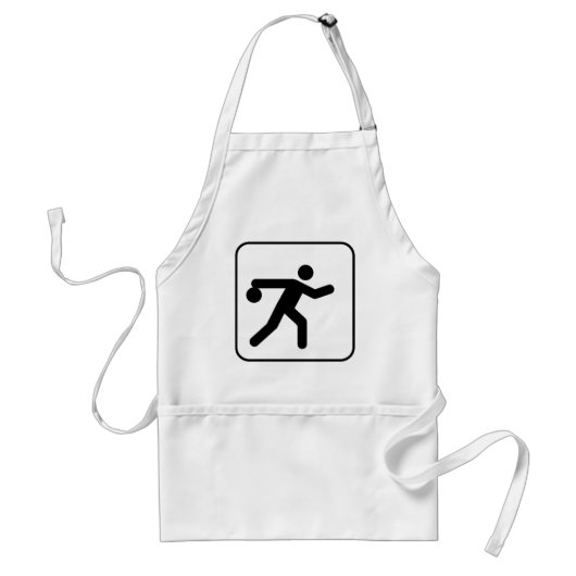 Bowling Symbol Apron Standaard Schort (Voorkant)
