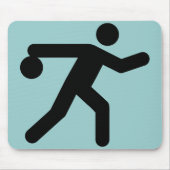 Bowling Symbol Mousepad Muismat (Voorkant)