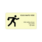 Bowling-symbool Etiket (Voorkant)
