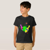 Bowling T Shirt 80s Retro Neon Sign Strike Bowling (Voorkant volledig)