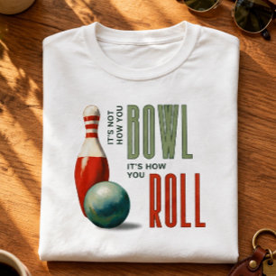 Bowling T-shirt met Pin en Bowling Bal