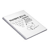 Bowling T-shirt Notitieboek (Rechterzijde)