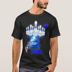 Bowling T-shirt Talent to spare, pro Blue gamers